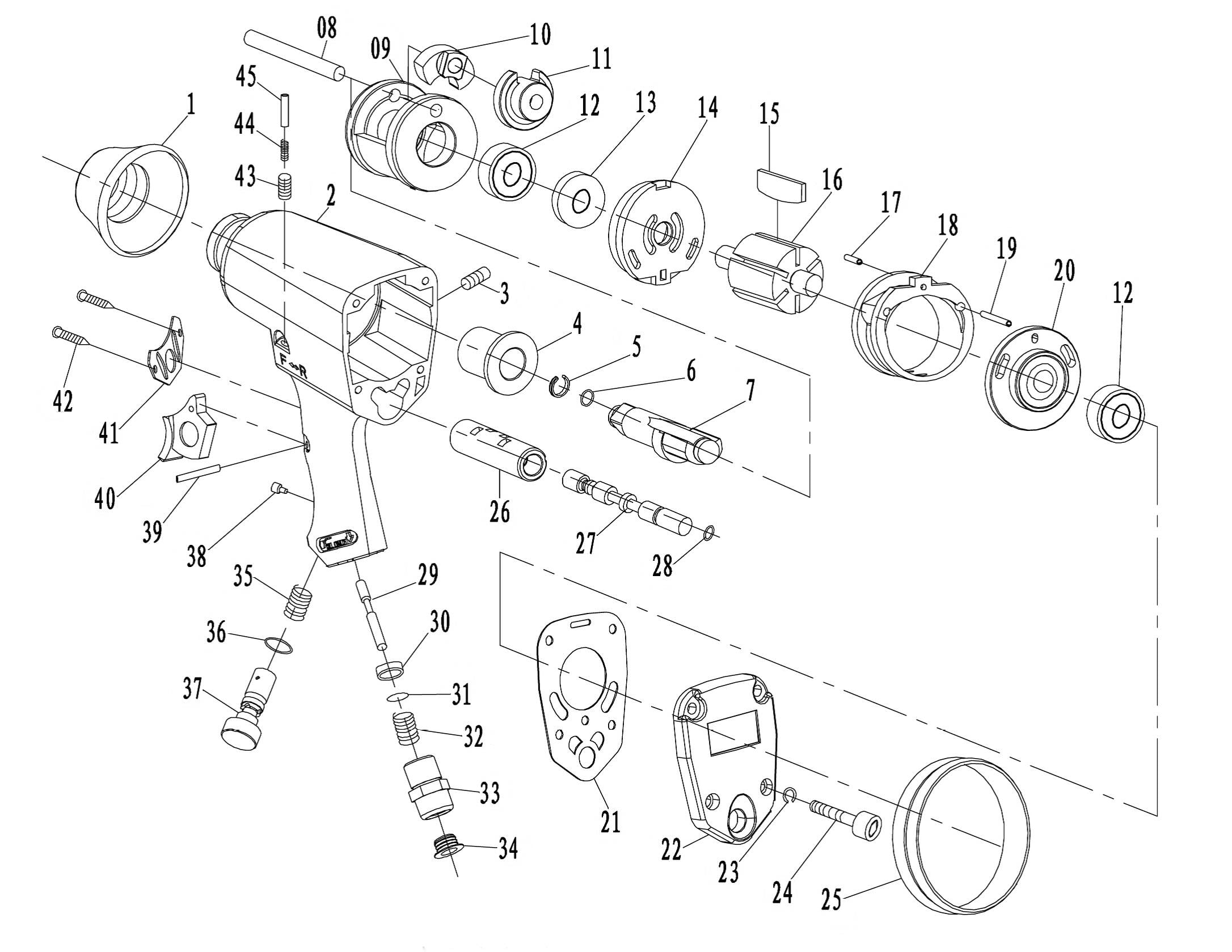 SIP 06787 1/2" Impact Wrench Diagram