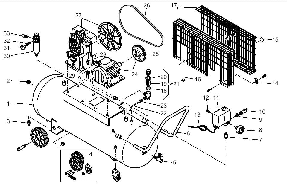 SIP Airmate P7.5 - 200 Compressor Tank Diagram wiring diagram for spot welder 